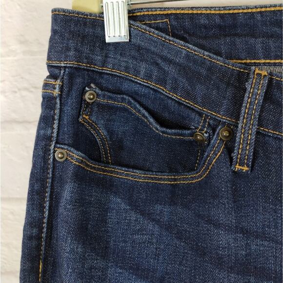 L Levi's Women Demi Curve Dark Blue Wash Mid Rise Boot Bootcut Denim Jeans 16 33 - Picture 3 of 11